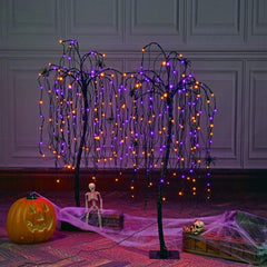 4-Foot Spooky Halloween Willow Tree with Spiders, Pack of 2 image 1