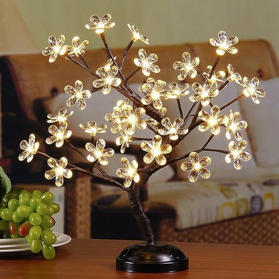 18IN Lighted Cherry Blossom Tree Lamp image 3