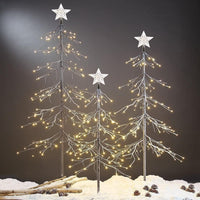 Lightshare Snowy Fir Tree: Christmas Tree with Warm White Lights – Indoor and Outdoor Options and Various Sizes and Packs