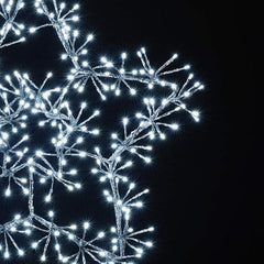 36IN Silver Frame Star Light with Cold White LEDs, Indoor/Outdoor Holiday Decoration image 3