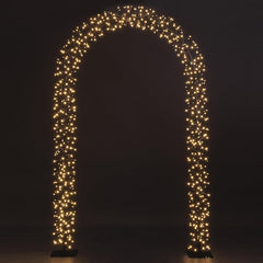 Black Lighted Garden Arbor for Bridal Wedding Arch Backdrop image 4