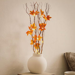 36IN Natural Willow Twigs with Maple Leaf, Brown Finish image 3
