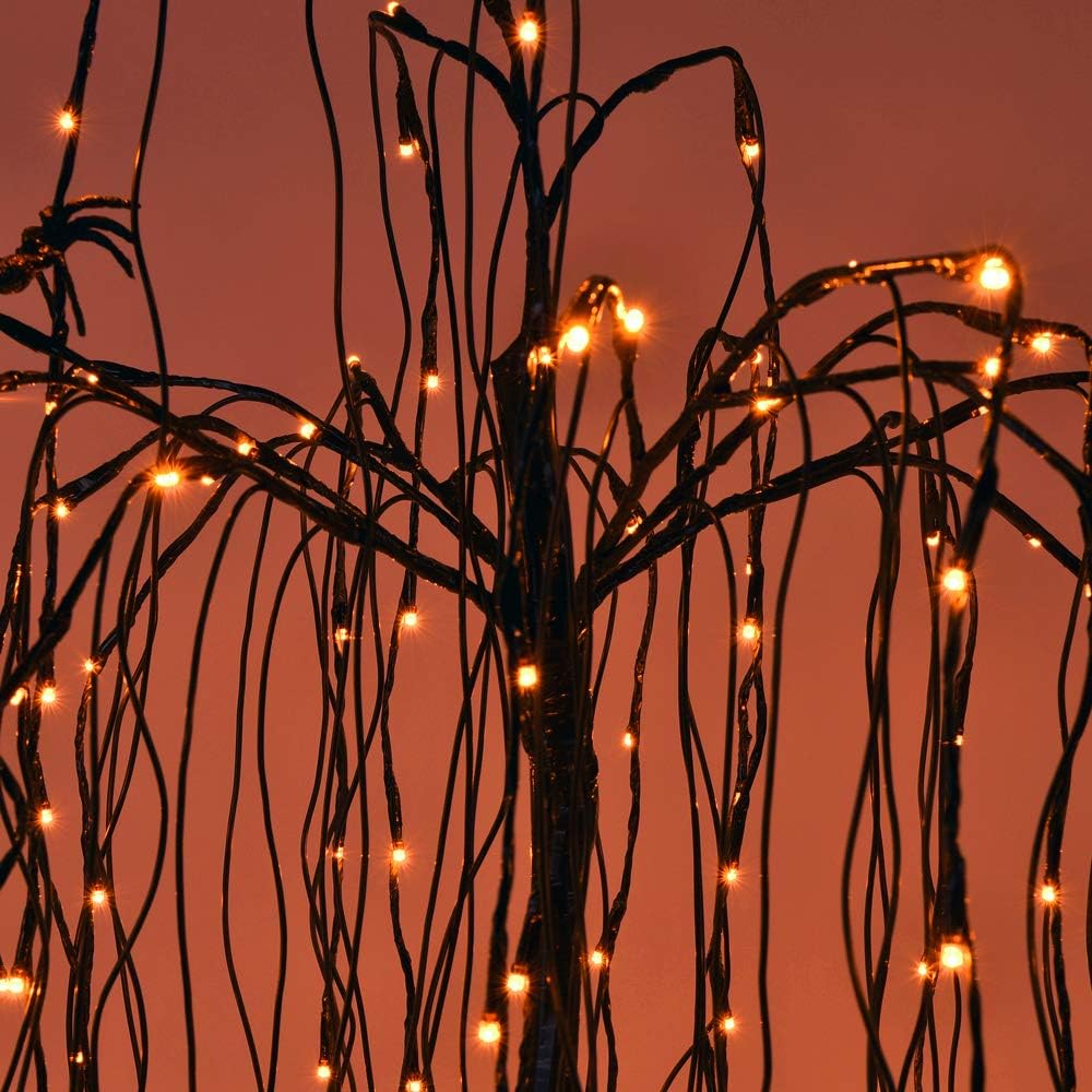 4-Foot Spooky Halloween Willow Tree with Spiders, Pack of 2 image 5