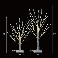 18IN & 24IN LED Birch Tree Lamp, Pack of 2 image 4