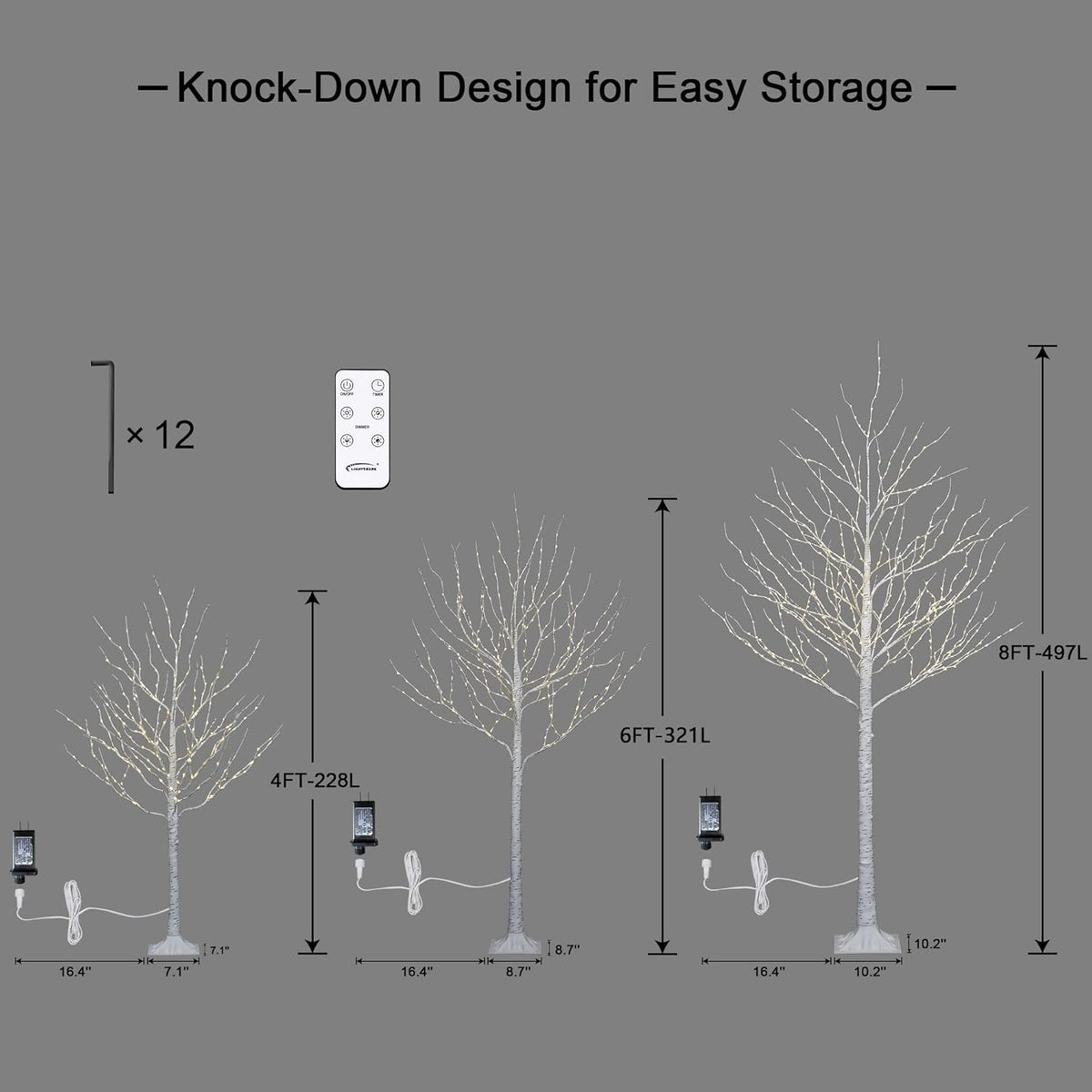 Lighted Birch Twig Tree with Fairy Lights image 6