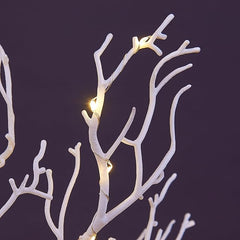 24IN Lighted Willow Tree Bonsai 70 Mini LED Lights Artificial Birch Tree for Home, Festival, Nativity, Party, and Christmas Decoration, Plug in or Battery (Black/White) image 10