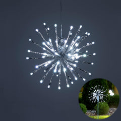 Starburst Light Lighted Ball LED Firework Lights White Twinkle Hanging Ball Dual-use for Patio Walkway Pathway Decoration Indoor/Outdoor image 3