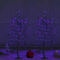 4ft Halloween Tree, Purple, Pack of 2