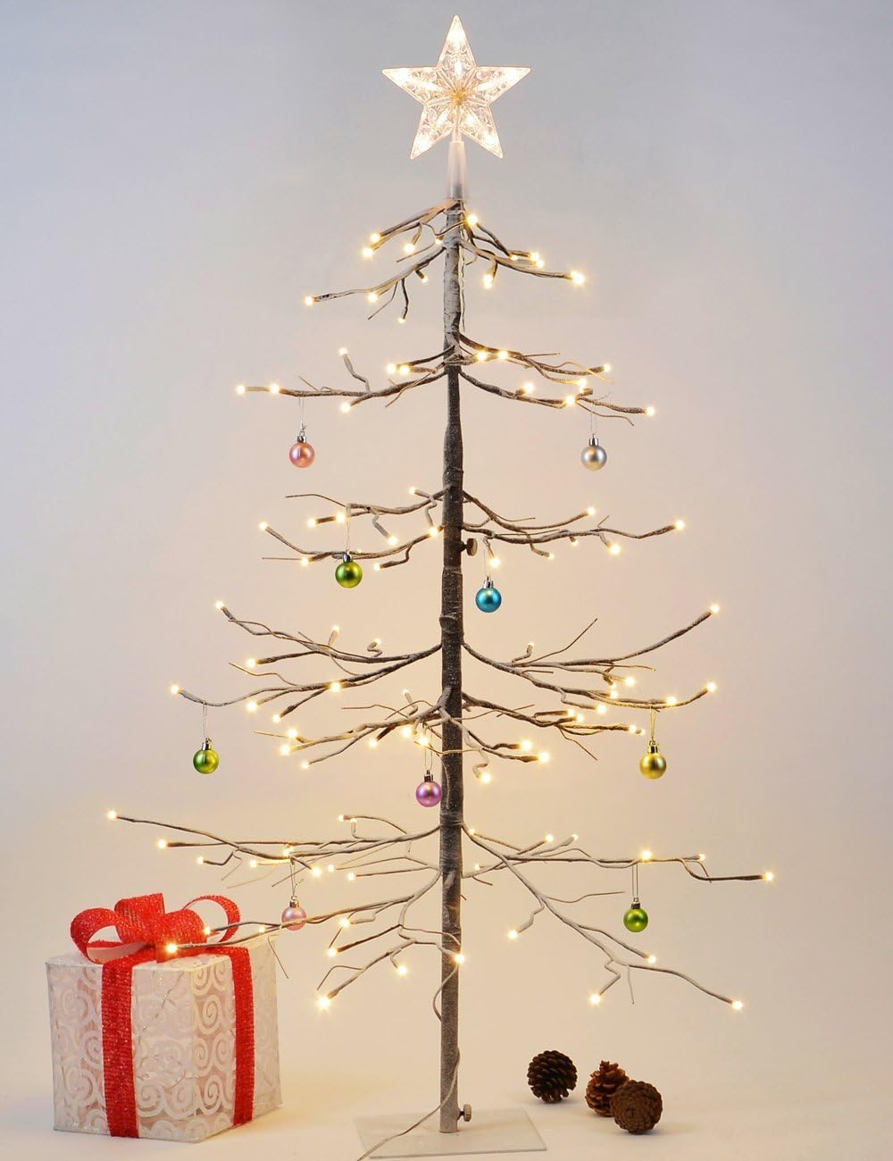 Lightshare Snowy Fir Tree: Christmas Tree with Warm White Lights – Indoor and Outdoor Options and Various Sizes and Packs image 3