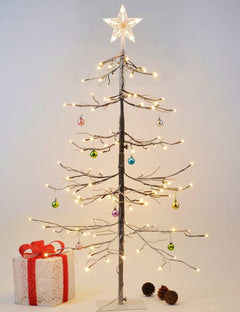 Lightshare Snowy Fir Tree: Christmas Tree with Warm White Lights – Indoor and Outdoor Options and Various Sizes and Packs image 3