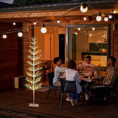 6FT 325L Lighted Starlit Tree, Warm White, for Home, Festival, Party, and Christmas Decoration, Indoor and Outdoor Use image 4