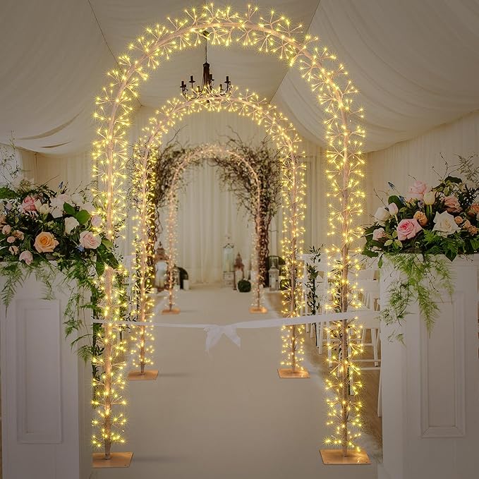 Lighted Garden Arbors Bridal Wedding Arch Backdrop Stand Outdoor Indoor Party Decoration image 8