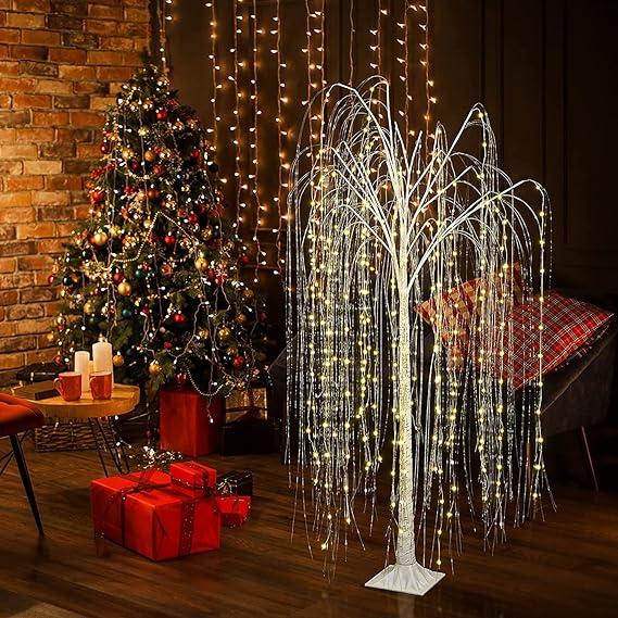6ft Lighted Willow Tree, Warm White image 4