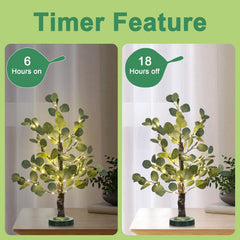 24IN Lighted Eucalyptus Tree Lamp with Warm White LEDs image 3