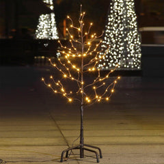 3FT Brown Star Light Tree with 112 Warm White LEDs, Indoor/Outdoor Christmas Decoration image 1