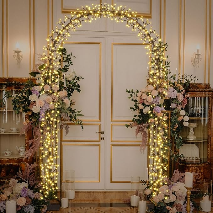 Lighted Garden Arbors Bridal Wedding Arch Backdrop Stand Outdoor Indoor Party Decoration