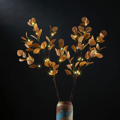 30IN Lighted Eucalyptus Twigs, Yellow Leaves with 38 Warm White LEDs, Elegant Home Decoration & Gift Idea image 4