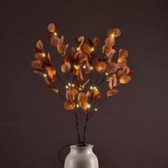 30IN Lighted Eucalyptus Twigs, Yellow Leaves with 38 Warm White LEDs, Elegant Home Decoration & Gift Idea image 5