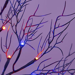 26IN Halloween Willow Bonsai Tree with 20 Orange & Purple Mixed LEDs, Spooky Indoor/Outdoor Decoration image 6