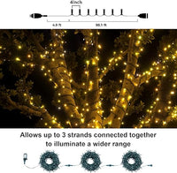 LED Christmas String Lights with Timer Remote & Modes