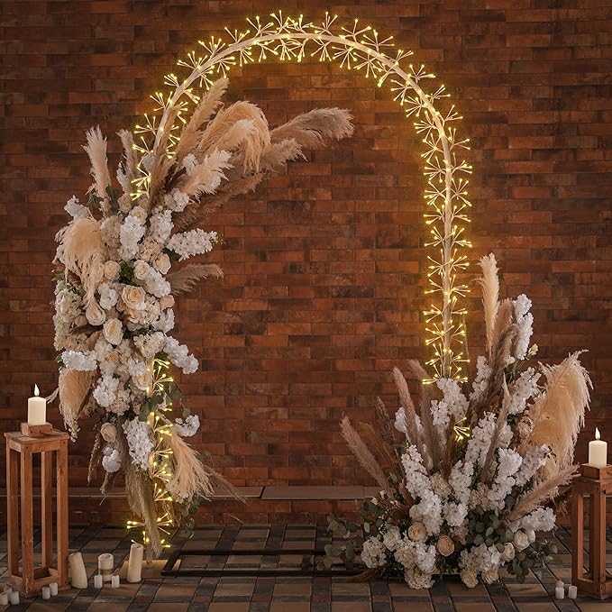 Lighted Garden Arbors Bridal Wedding Arch Backdrop Stand Outdoor Indoor Party Decoration image 3