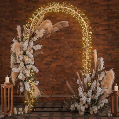 Lighted Garden Arbors Bridal Wedding Arch Backdrop Stand Outdoor Indoor Party Decoration image 1
