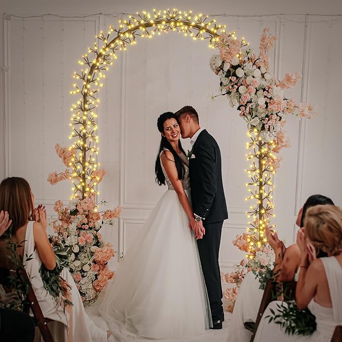 Lighted Garden Arbors Bridal Wedding Arch Backdrop Stand Outdoor Indoor Party Decoration image 9