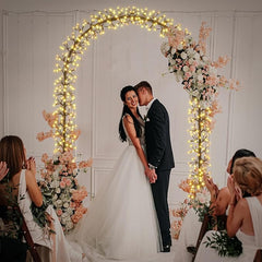 Black Lighted Garden Arbor for Bridal Wedding Arch Backdrop image 5