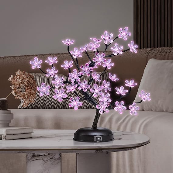 18IN Lighted Cherry Blossom Tree Lamp image 6