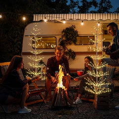 6FT 325L Lighted Starlit Tree, Warm White, for Home, Festival, Party, and Christmas Decoration, Indoor and Outdoor Use image 10