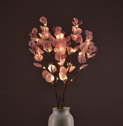30IN Lighted Eucalyptus Twigs, Purple Leaves with 38 Warm White LEDs, Elegant Home Decoration & Gift Idea image 3