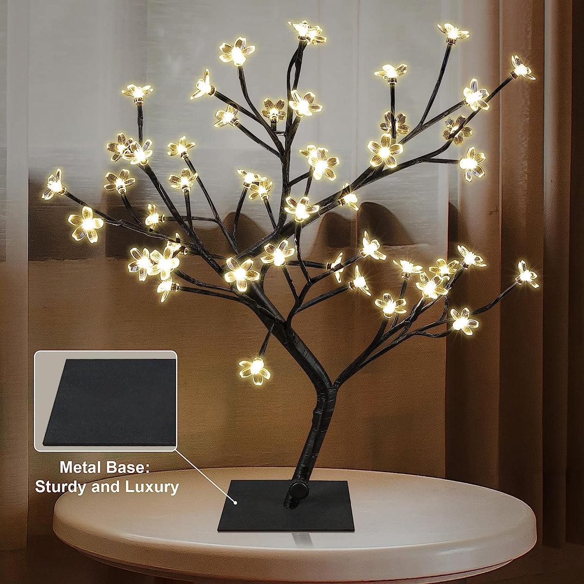 18IN Cherry Blossom Tree Lamp, RGB and Warm White Options image 10