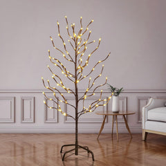 3FT Brown Star Light Tree with 112 Warm White LEDs, Indoor/Outdoor Christmas Decoration image 3