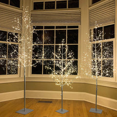 Gold Micro LED Tree 3-Pack (4FT, 5FT, 6FT), Warm White LEDs, Angel Lights Tree with Fairy Lights LED Bulbs image 3