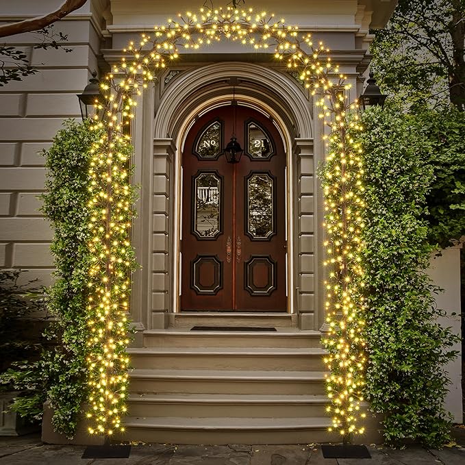 Lighted Garden Arbors Bridal Wedding Arch Backdrop Stand Outdoor Indoor Party Decoration image 1