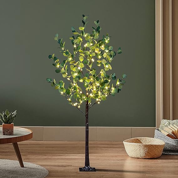Lighted Eucalyptus Tree Lamp - Decorative Eucalyptus Tree Lights for Home Decor image 9