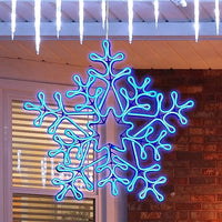 20IN Snowflake Neon Rope Light, Blue