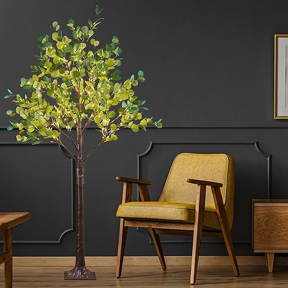 Lighted Eucalyptus Tree Lamp - Decorative Eucalyptus Tree Lights for Home Decor image 3