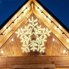 20IN Snowflake Neon LED Light Sign 2-Pack (Blue + Warm White) image 7