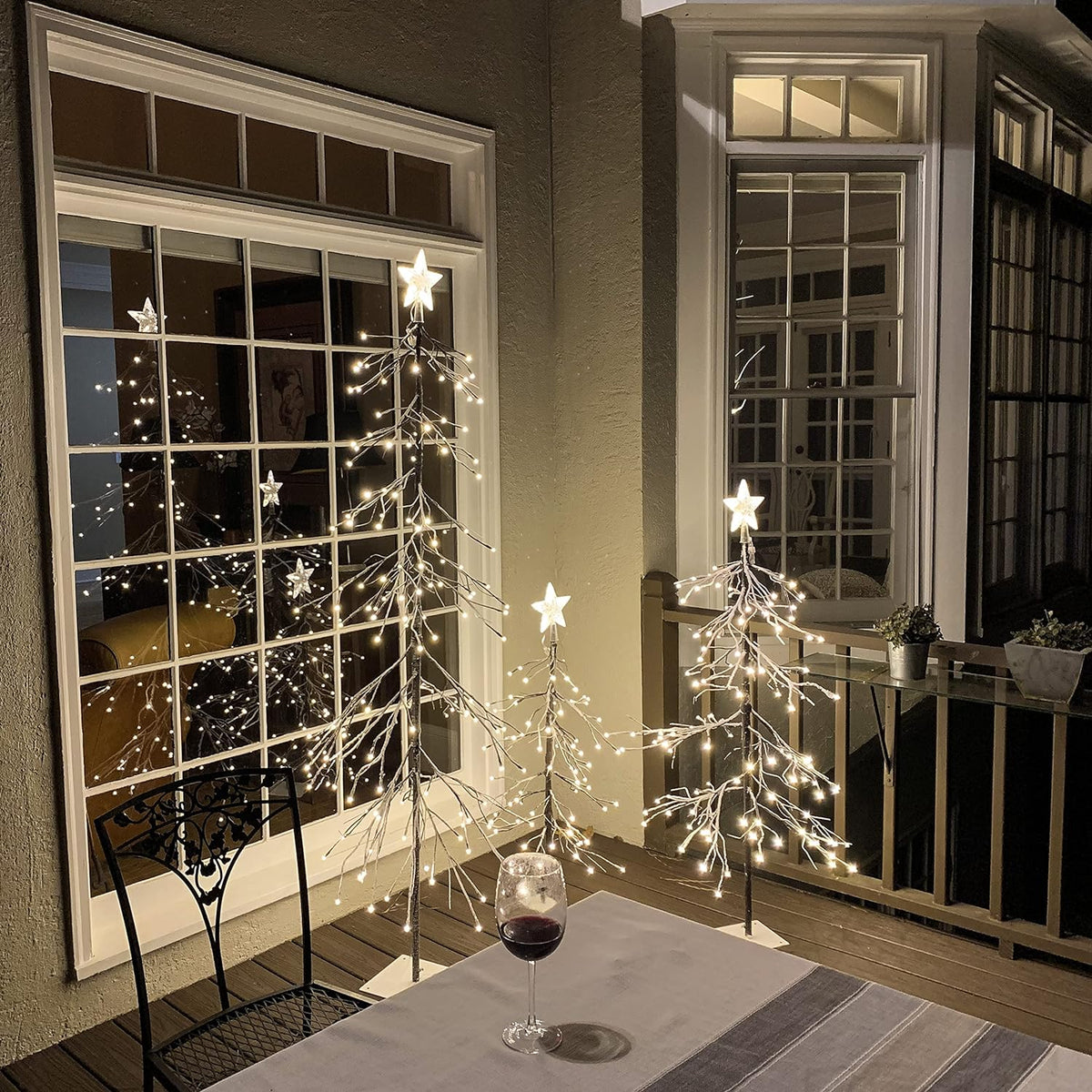 Lightshare Snowy Fir Tree: Christmas Tree with Warm White Lights – Indoor and Outdoor Options and Various Sizes and Packs image 5