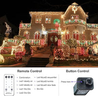 250ft 750LED Christmas Lights with Ring Connector, 9 Modes&Timer Remote, Clear Wire, Multicolor