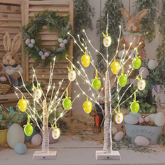 18IN & 24IN LED Birch Tree Lamp, Pack of 2 image 5