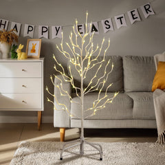 3FT White Star Light Tree with 112 Warm White LEDs, Indoor/Outdoor Christmas Decoration image 3