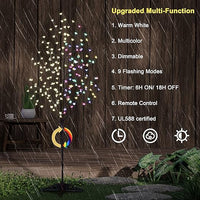 6.5ft Lighted Cherry Blossom Tree, Multicolor