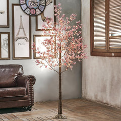 LIGHTSHARE 6FT Lighted Cherry Blossom Tree with 171 LED Warm White Lights, Artificial Sakura Tree with Dimmable Timer Transformer, Indoor Outdoor Decorative Tree with Ground Stakes image 3