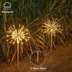 18IN White Frame Starburst Firework Light with 120 Warm White LEDs, Indoor/Outdoor Decoration image 4