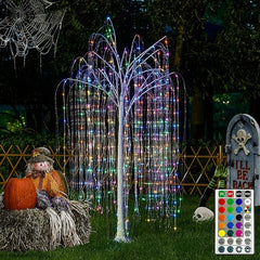 6ft Lighted Willow Tree, Multicolor image 5