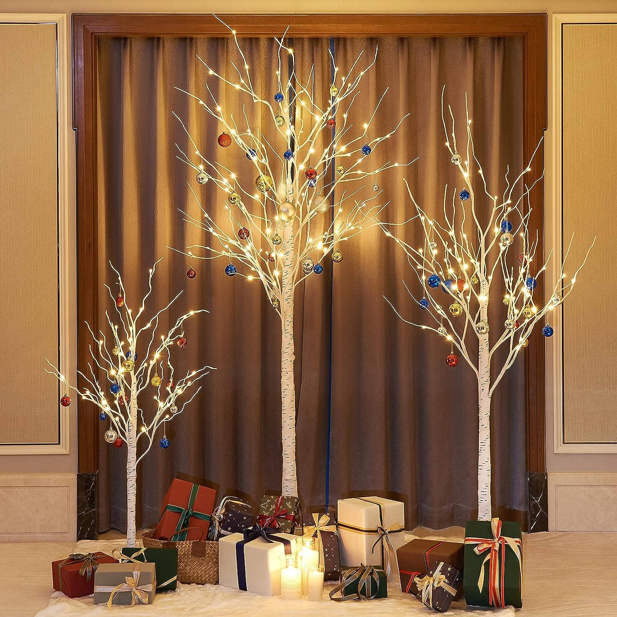 Birch Tree Lights Set for Christmas Decor, Weddings, and Gifts - Indoor & Outdoor Use