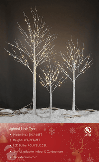 Birch Tree Lights Set for Christmas Decor, Weddings, and Gifts - Indoor & Outdoor Use