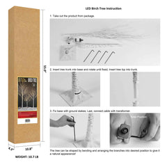 LIGHTSHARE LED Birch Tree Light Set - 4ft, 6ft, 8ft Trees with Warm White Lights - Indoor Outdoor Christmas Wedding Party Decorations (3-Pack) image 5